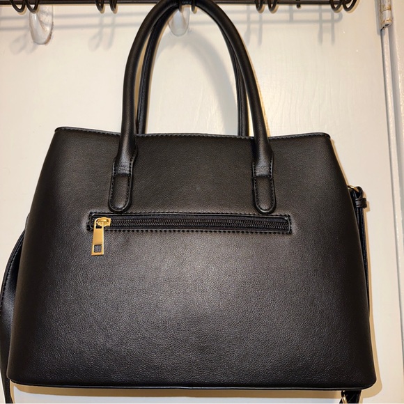 WOMEN'S SATCHEL HANDBAG  PURSE FAUX LEATHER SHOULDER TOTE BAG 2 PIECES SET NEW - Picture 4 of 7